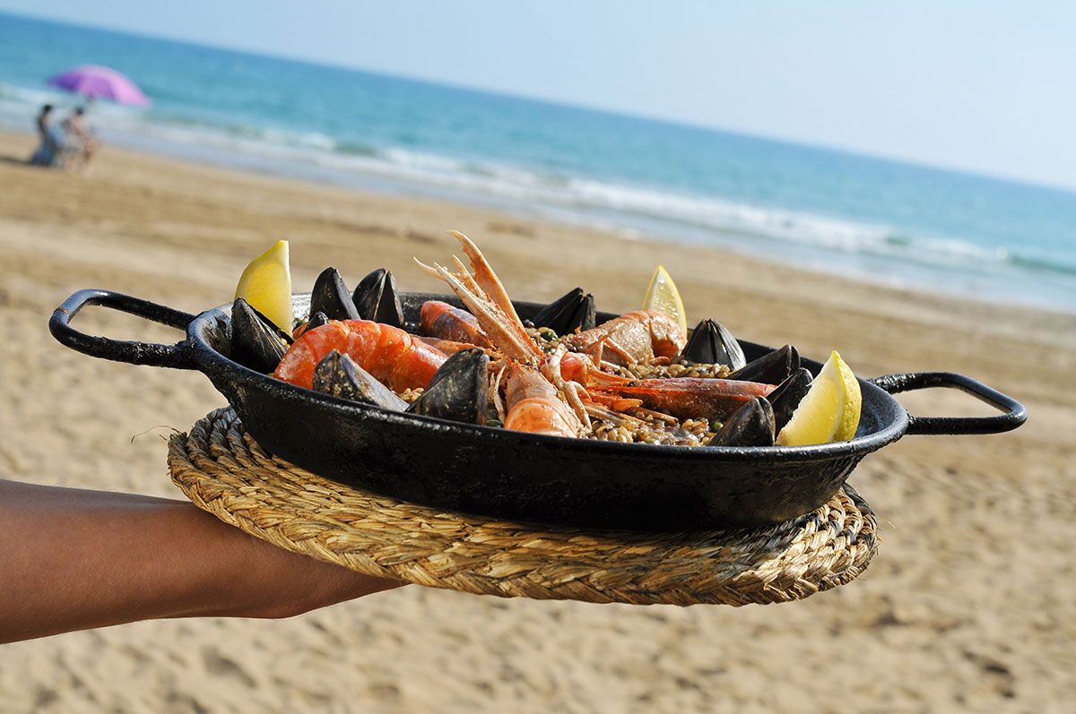 Paella on the beach