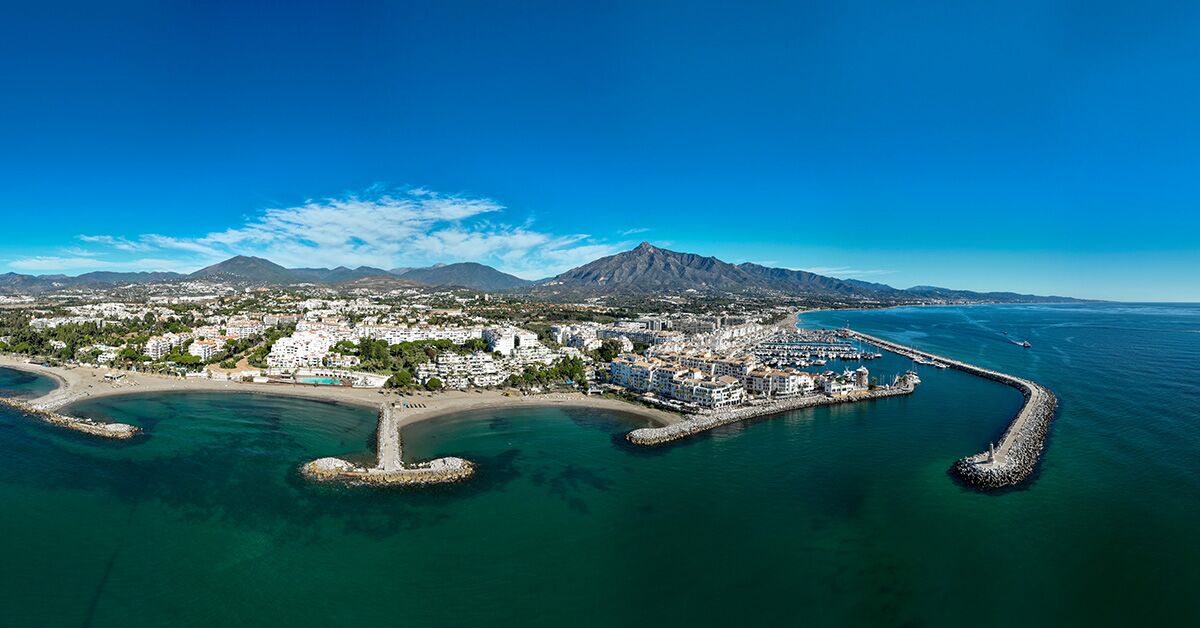 Aerial photo of Puerto Banus