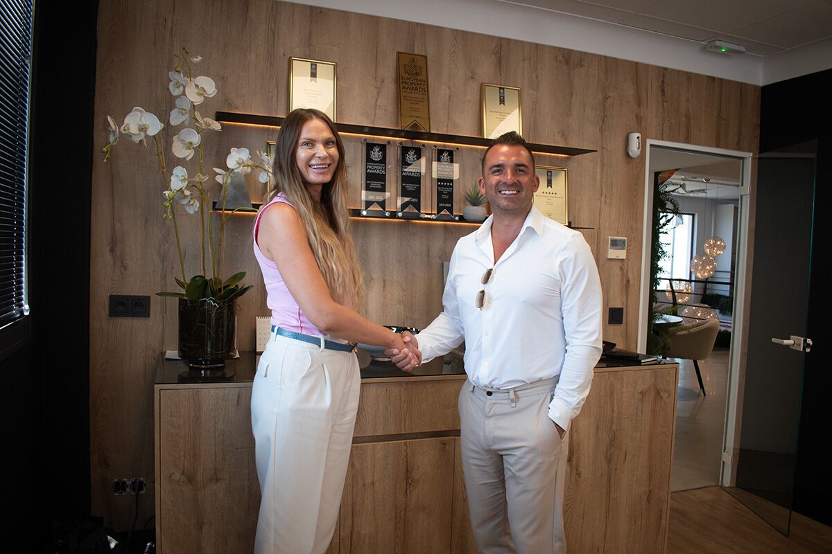 Danny Buckross, Founder Alexander Carmine Estates, with Lina Diksaite, Sales Director at BRIGHT