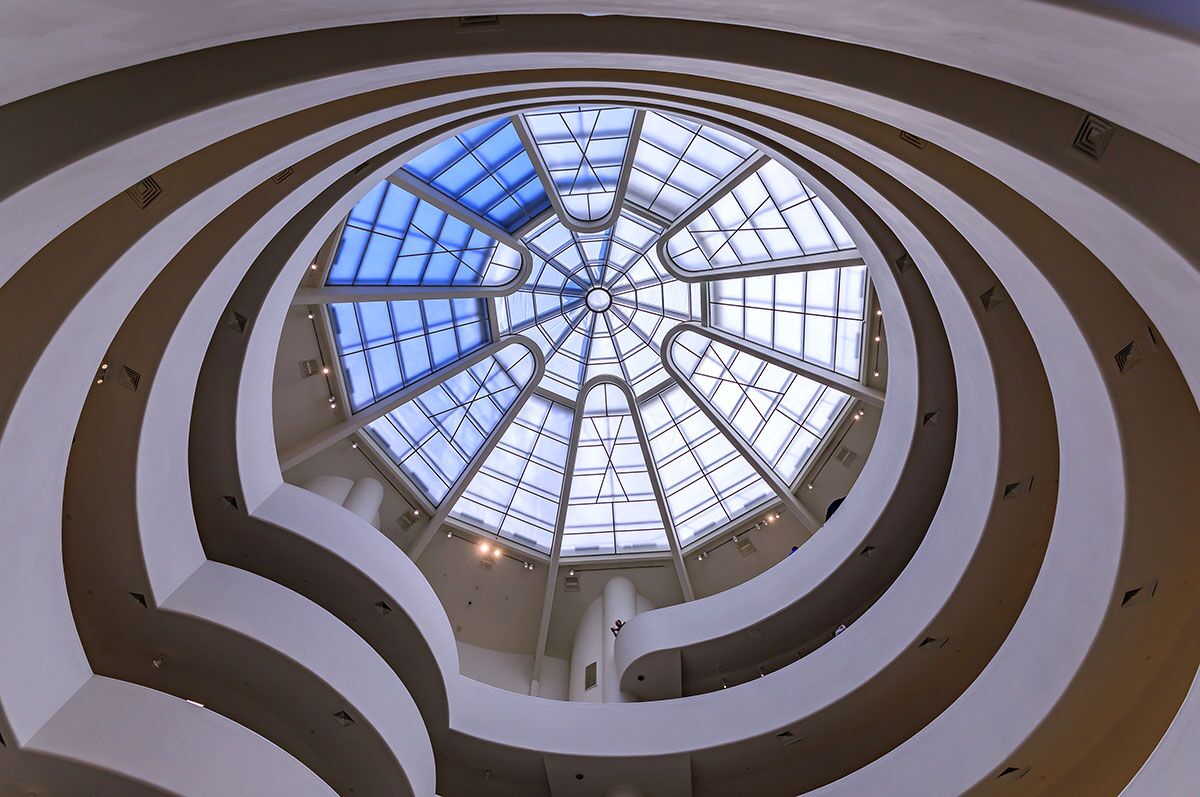 the-greatest-american-architect-of-all-time-1 Guggenheim Museum, winding staircase with glass rooftop