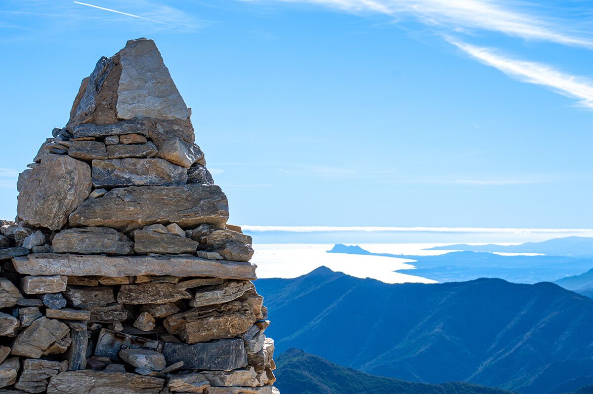 sierra-de-las-nieves-1 View of the Mediterranean sea and Gibraltar from the peak of La Torrecilla in Sierra de las Nieves national park