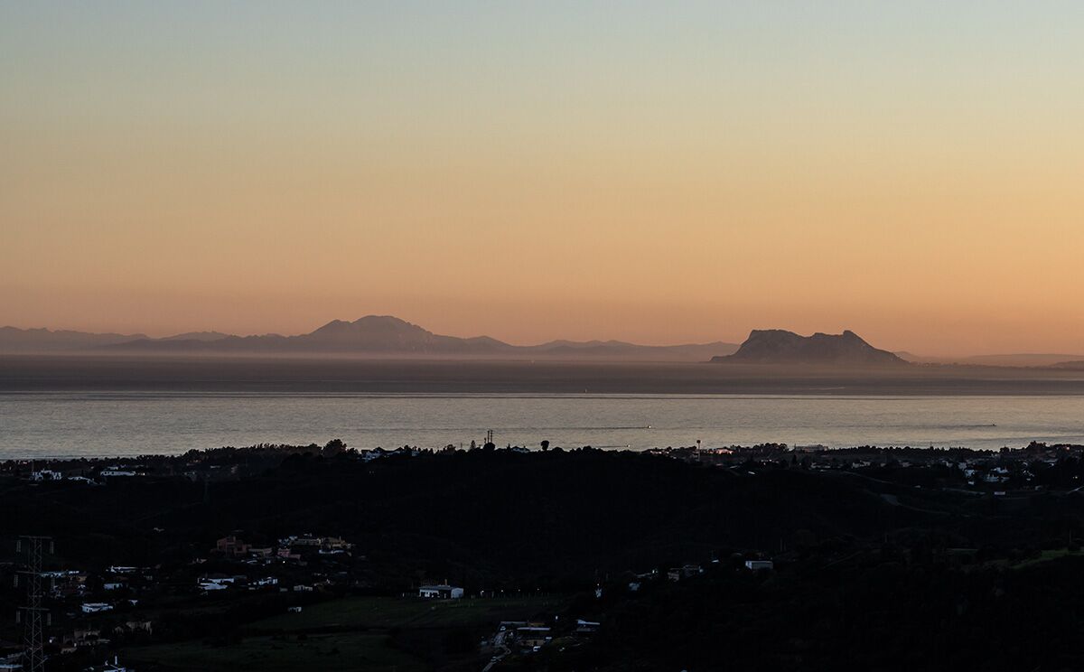 pillars-of-hercules-climbing-jebel-musa-1 Pilars of Hercules at Sunset, Jebel Musa (left) and Rock of Gibraltar (right)